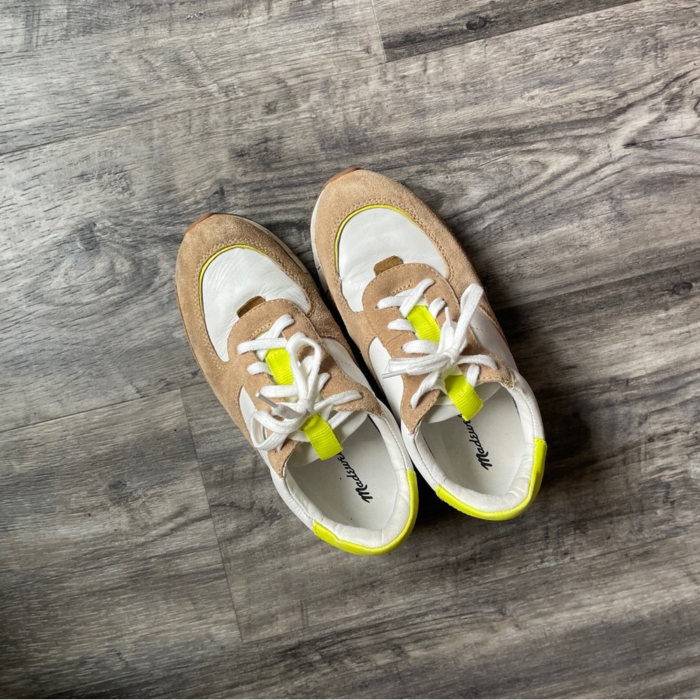 Madewell Kickoff Sneakers 🌟 neon yellow details - Picture 2 of 9